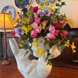 Floral Arrangement in White Bunny Vase